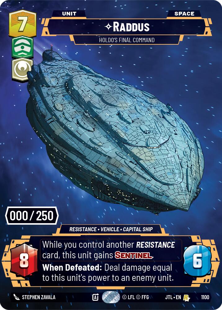 Raddus - Holdo's Final Command (1100) (Serialized) (1100) [Jump to Lightspeed] | Tabernacle Games