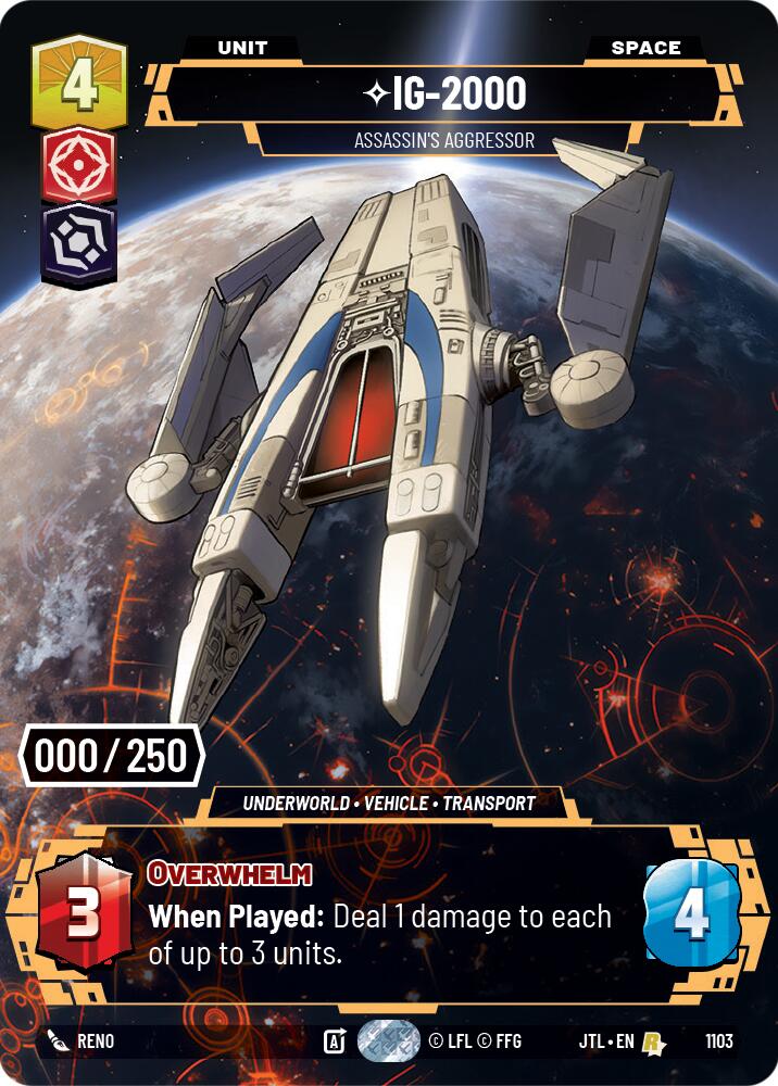 IG-2000 - Assassin's Aggressor (1103) (Serialized) (1103) [Jump to Lightspeed] | Tabernacle Games