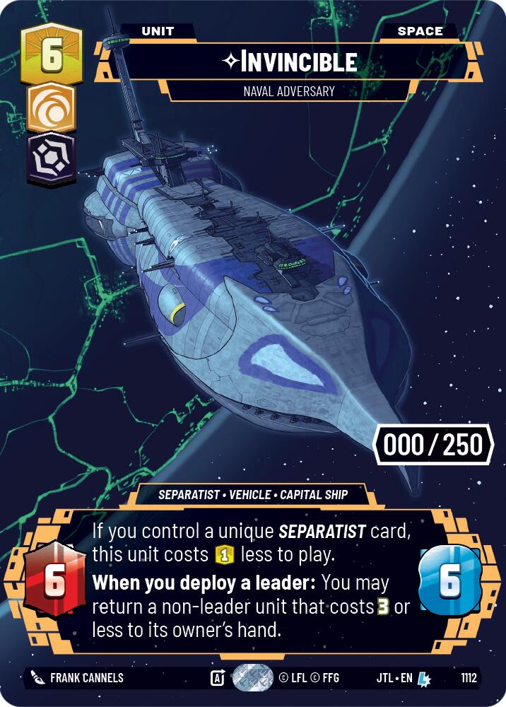 Invincible - Naval Adversary (1112) (Serialized) (1112) [Jump to Lightspeed] | Tabernacle Games