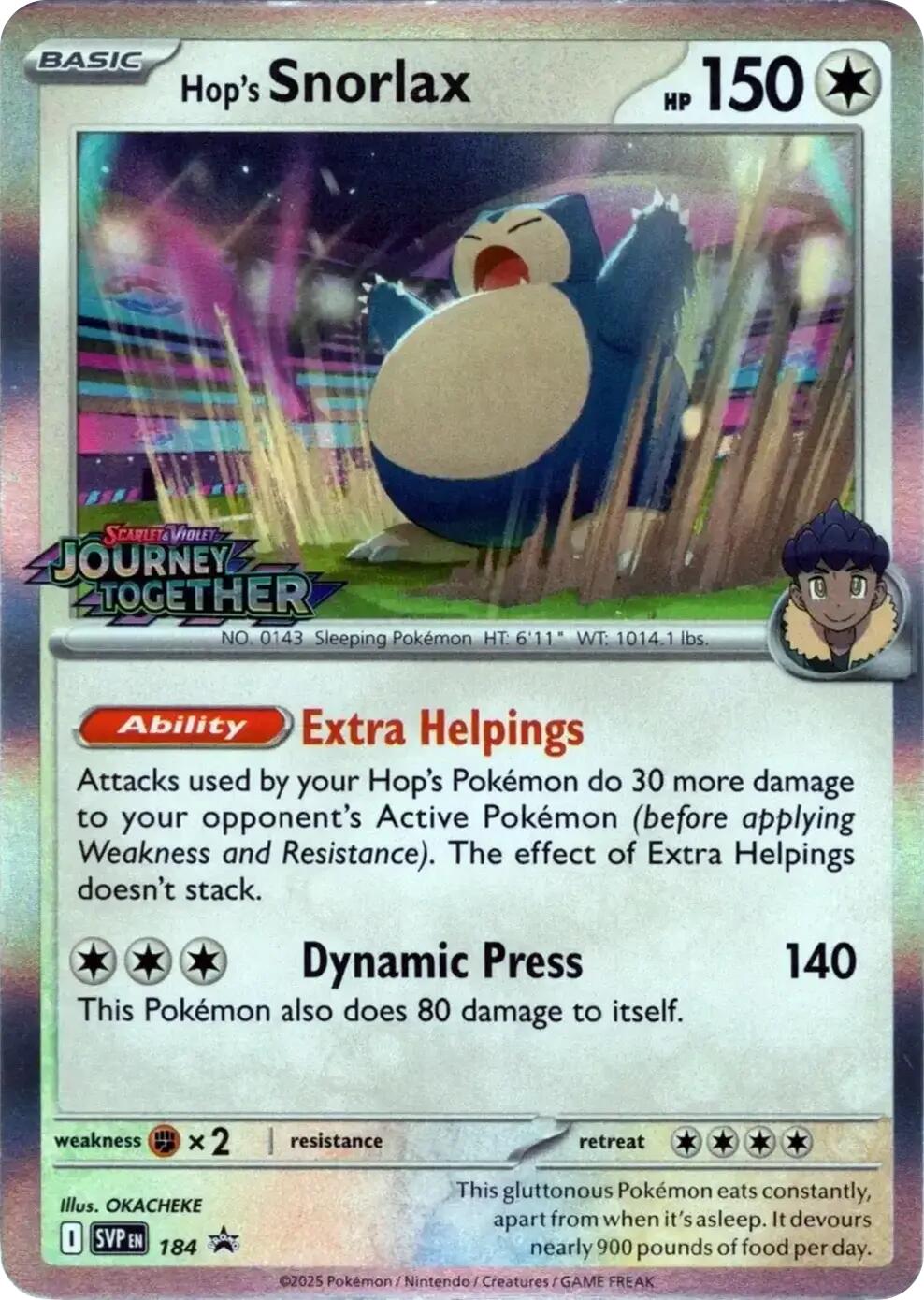 Hop's Snorlax (184) [Scarlet & Violet: Black Star Promos] | Tabernacle Games