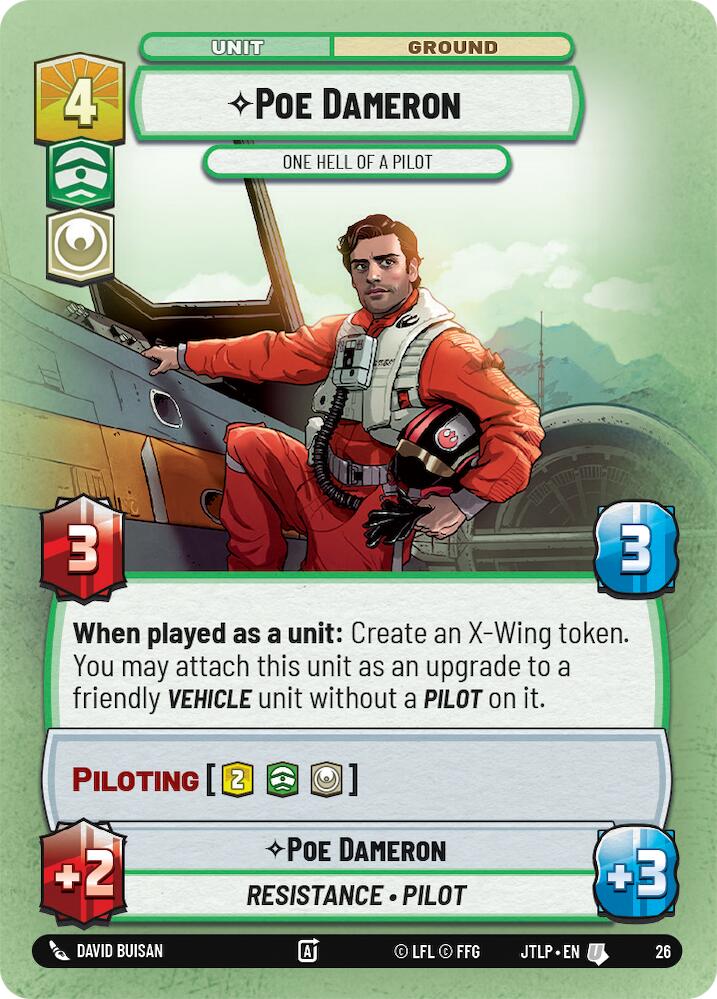 Poe Dameron - One Hell of a Pilot (Foil) (26) [Jump to Lightspeed: Weekly Play] | Tabernacle Games