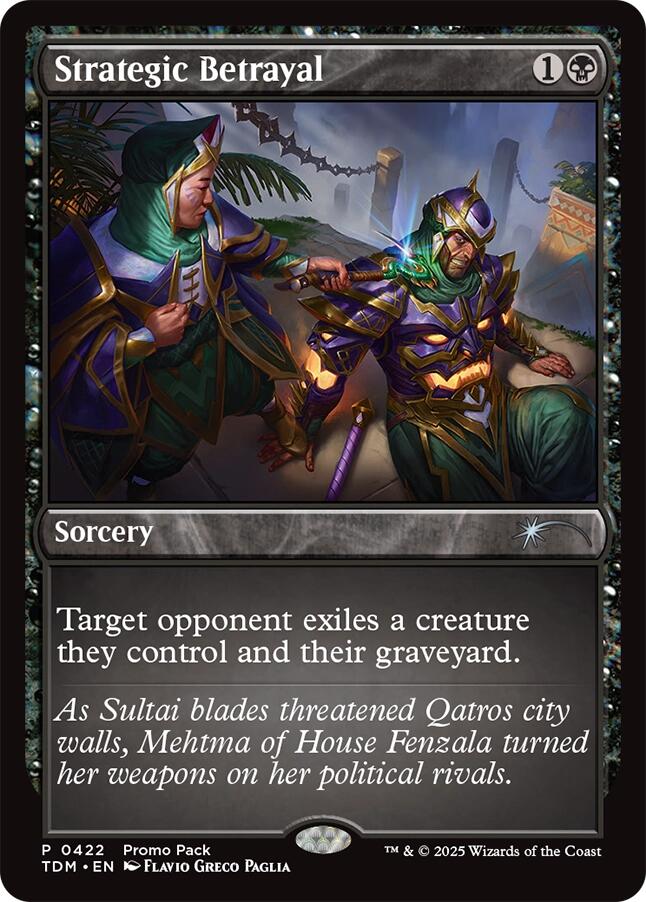 Strategic Betrayal [Tarkir: Dragonstorm Promos] | Tabernacle Games