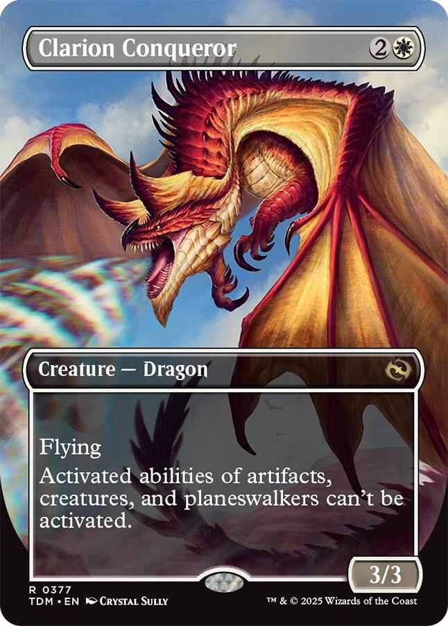 Clarion Conqueror (Borderless) [Tarkir: Dragonstorm] | Tabernacle Games