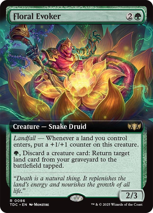 Floral Evoker (Extended Art) [Tarkir: Dragonstorm Commander] | Tabernacle Games
