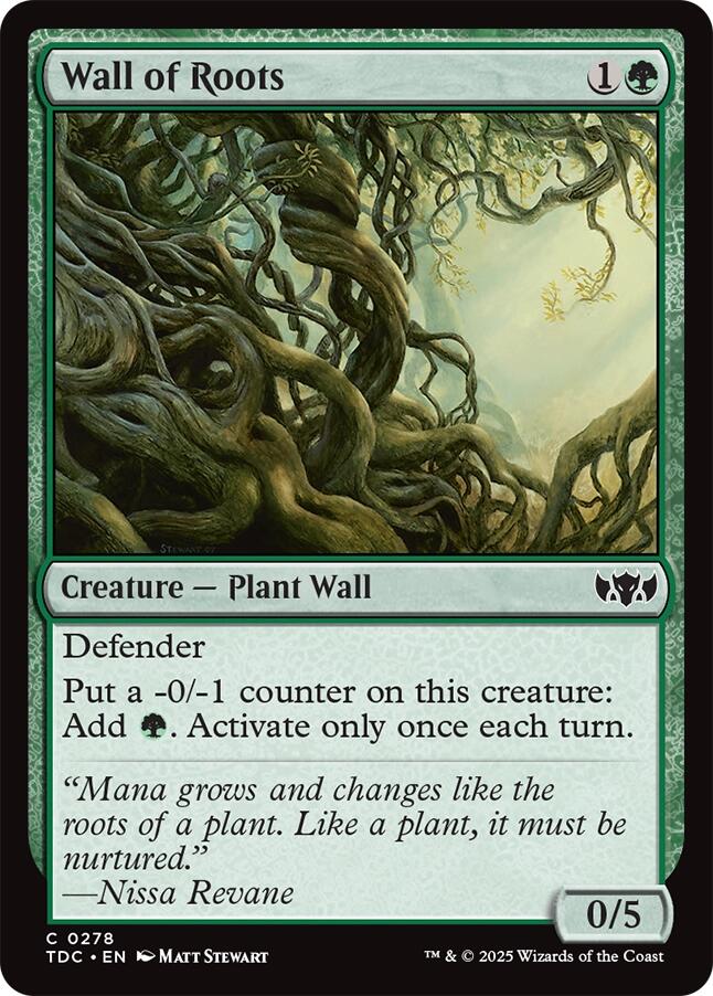 Wall of Roots [Tarkir: Dragonstorm Commander] | Tabernacle Games
