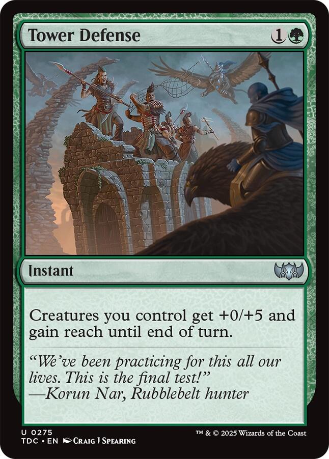Tower Defense [Tarkir: Dragonstorm Commander] | Tabernacle Games