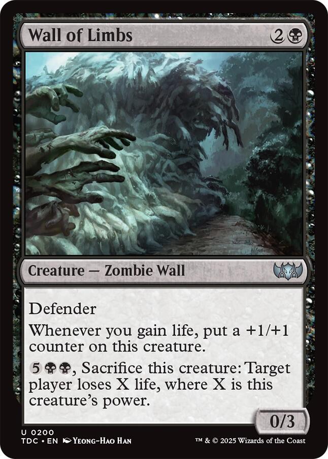 Wall of Limbs [Tarkir: Dragonstorm Commander] | Tabernacle Games