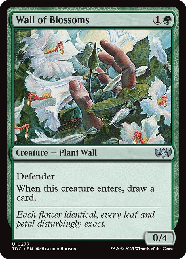 Wall of Blossoms [Tarkir: Dragonstorm Commander] | Tabernacle Games