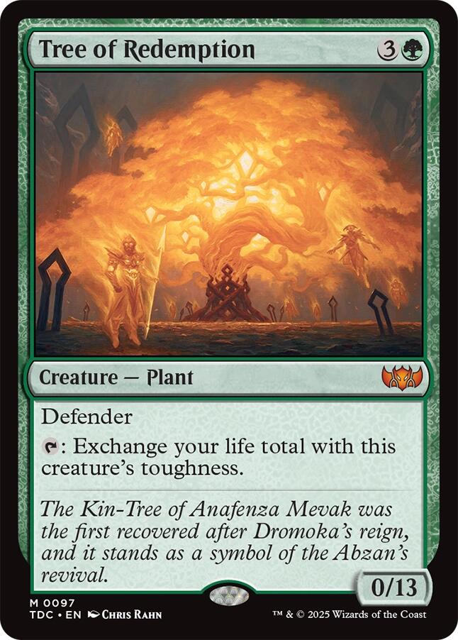 Tree of Redemption [Tarkir: Dragonstorm Commander] | Tabernacle Games
