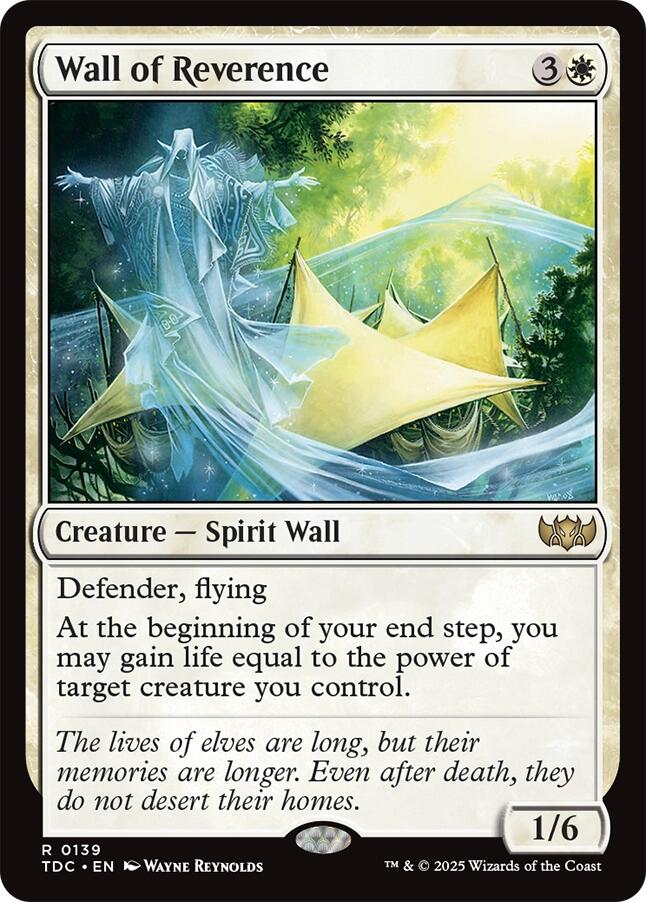 Wall of Reverence [Tarkir: Dragonstorm Commander] | Tabernacle Games