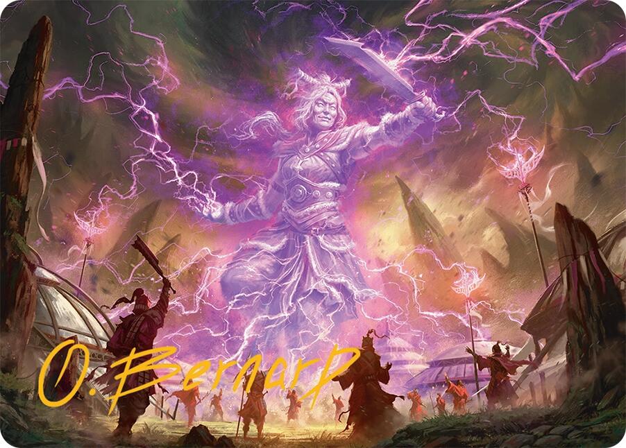 Smile at Death Art Card (4/54) (Gold-Stamped Signature) [Tarkir: Dragonstorm Art Series] | Tabernacle Games