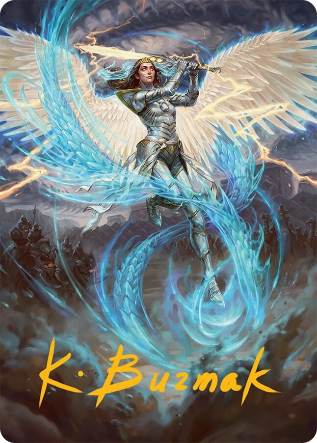 Elspeth, Storm Slayer Art Card (49/54) (Gold-Stamped Signature) [Tarkir: Dragonstorm Art Series] | Tabernacle Games