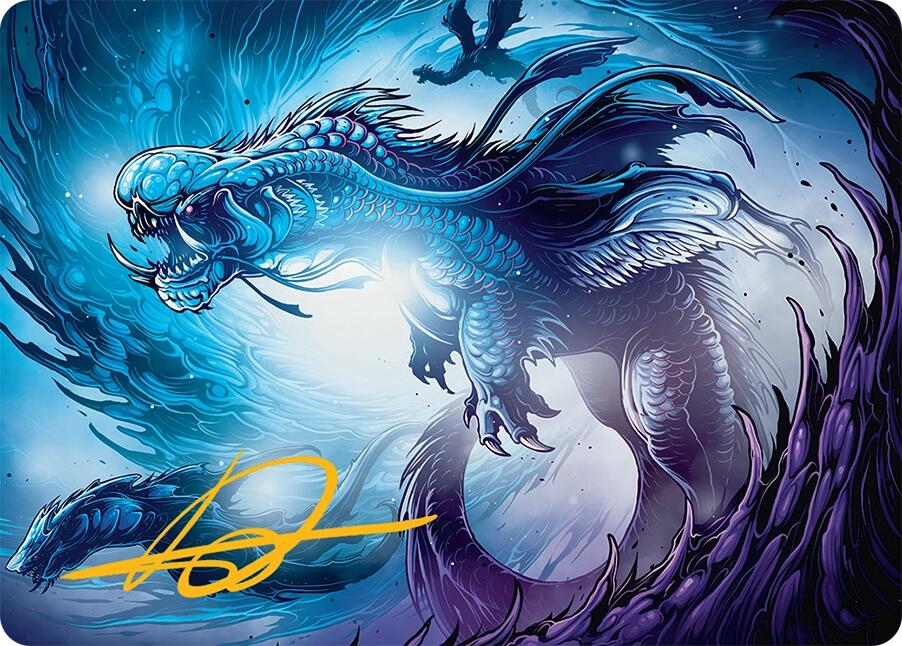 Roiling Dragonstorm Art Card (33/54) (Gold-Stamped Signature) [Tarkir: Dragonstorm Art Series] | Tabernacle Games