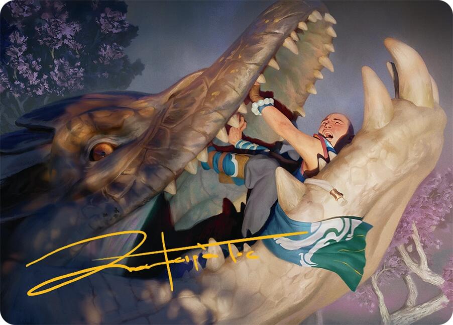 Jaws of Defeat Art Card (53/54) (Gold-Stamped Signature) [Tarkir: Dragonstorm Art Series] | Tabernacle Games