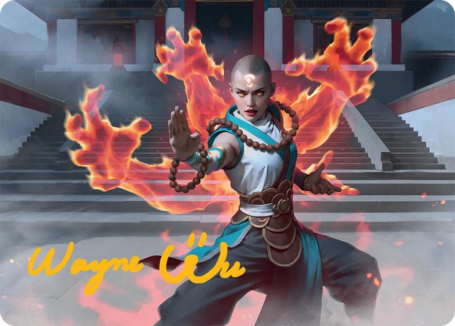 Flamehold Grappler Art Card (24/54) (Gold-Stamped Signature) [Tarkir: Dragonstorm Art Series] | Tabernacle Games