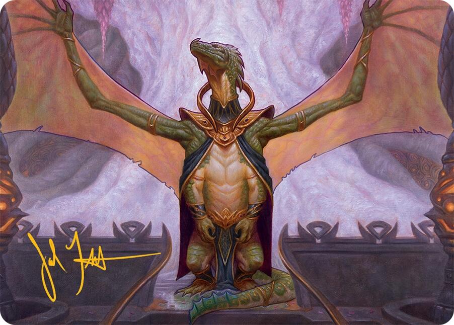Kheru Goldkeeper Art Card (36/54) (Gold-Stamped Signature) [Tarkir: Dragonstorm Art Series] | Tabernacle Games