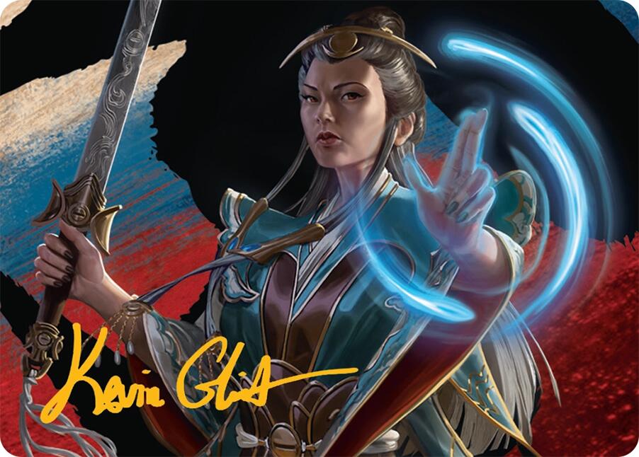 Narset, Jeskai Waymaster Art Card (44/54) (Gold-Stamped Signature) [Tarkir: Dragonstorm Art Series] | Tabernacle Games