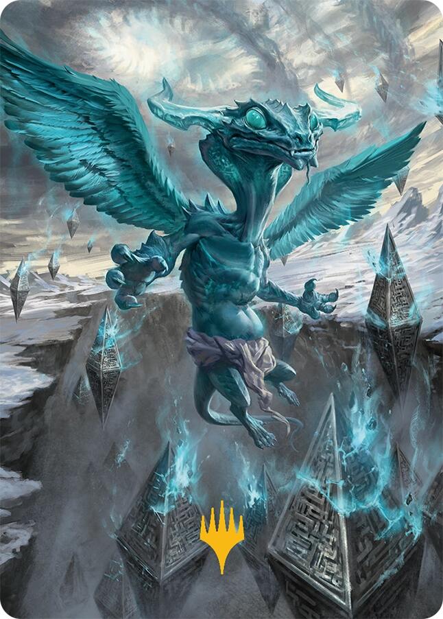 Ugin, Eye of the Storms Art Card (47/54) (Gold-Stamped Signature) [Tarkir: Dragonstorm Art Series] | Tabernacle Games