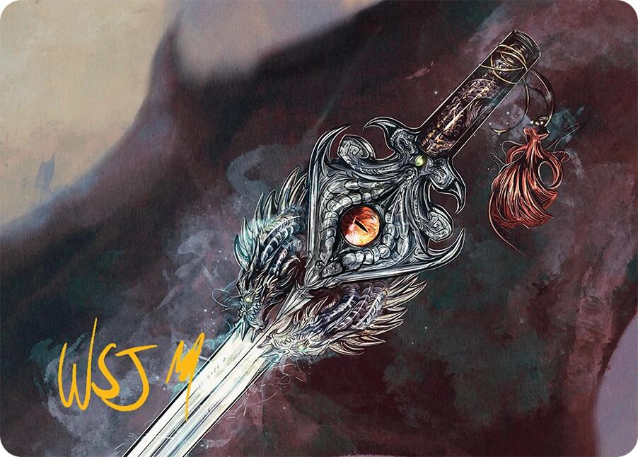 Dragonfire Blade Art Card (40/54) (Gold-Stamped Signature) [Tarkir: Dragonstorm Art Series] | Tabernacle Games