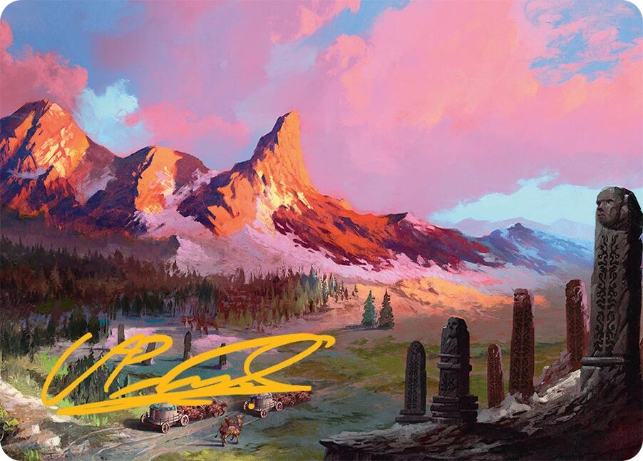 Rugged Highlands Art Card (29/54) (Gold-Stamped Signature) [Tarkir: Dragonstorm Art Series] | Tabernacle Games