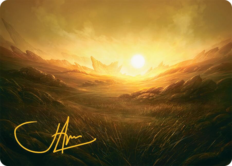 Plains Art Card (31/54) (Gold-Stamped Signature) [Tarkir: Dragonstorm Art Series] | Tabernacle Games