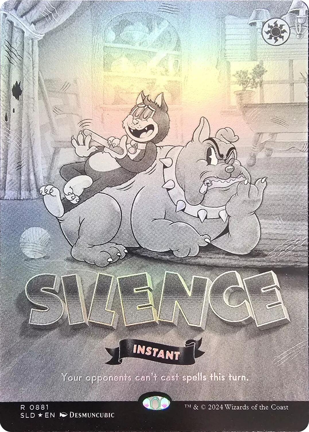 Silence (0881) (Black & White Foil) [Secret Lair Drop Series] | Tabernacle Games