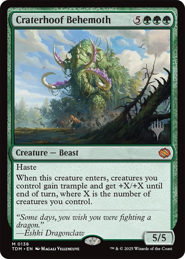 Craterhoof Behemoth [Tarkir: Dragonstorm Promos] | Tabernacle Games