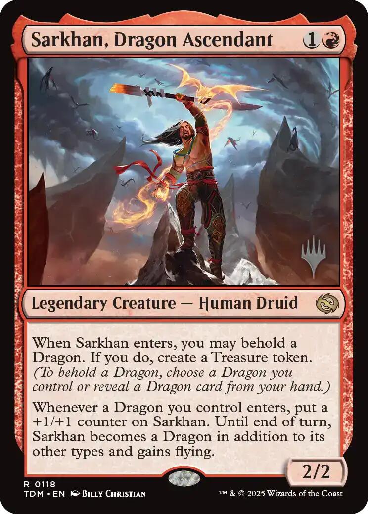 Sarkhan, Dragon Ascendant [Tarkir: Dragonstorm Promos] | Tabernacle Games
