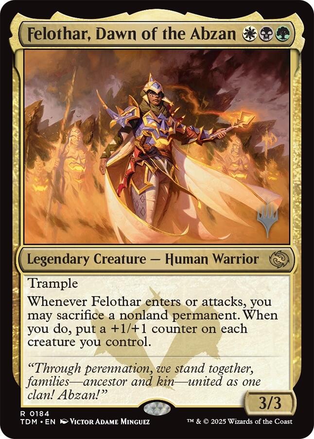 Felothar, Dawn of the Abzan [Tarkir: Dragonstorm Promos] | Tabernacle Games