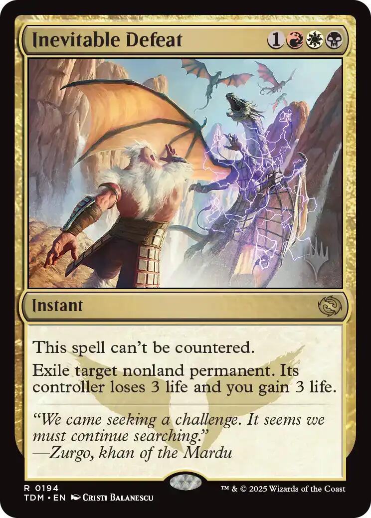 Inevitable Defeat [Tarkir: Dragonstorm Promos] | Tabernacle Games