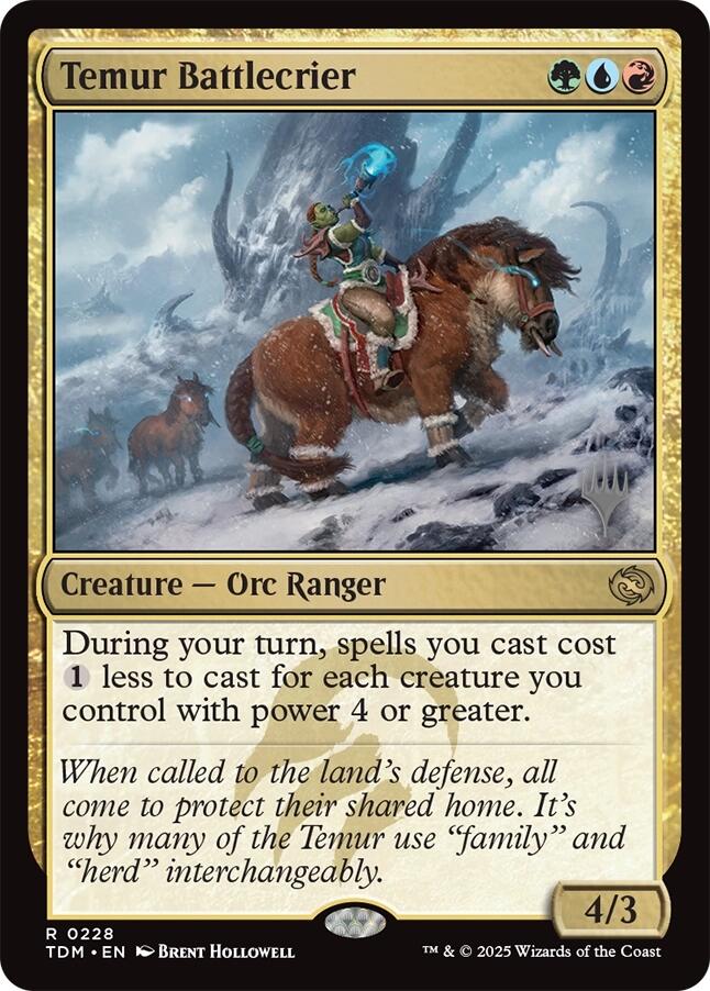 Temur Battlecrier [Tarkir: Dragonstorm Promos] | Tabernacle Games