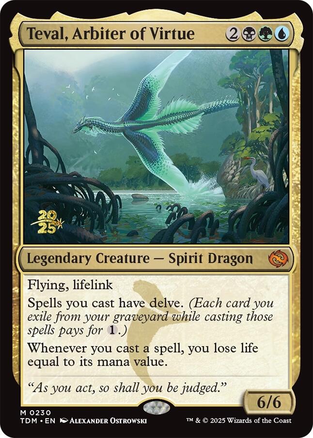 Teval, Arbiter of Virtue [Tarkir: Dragonstorm Prerelease Promos] | Tabernacle Games