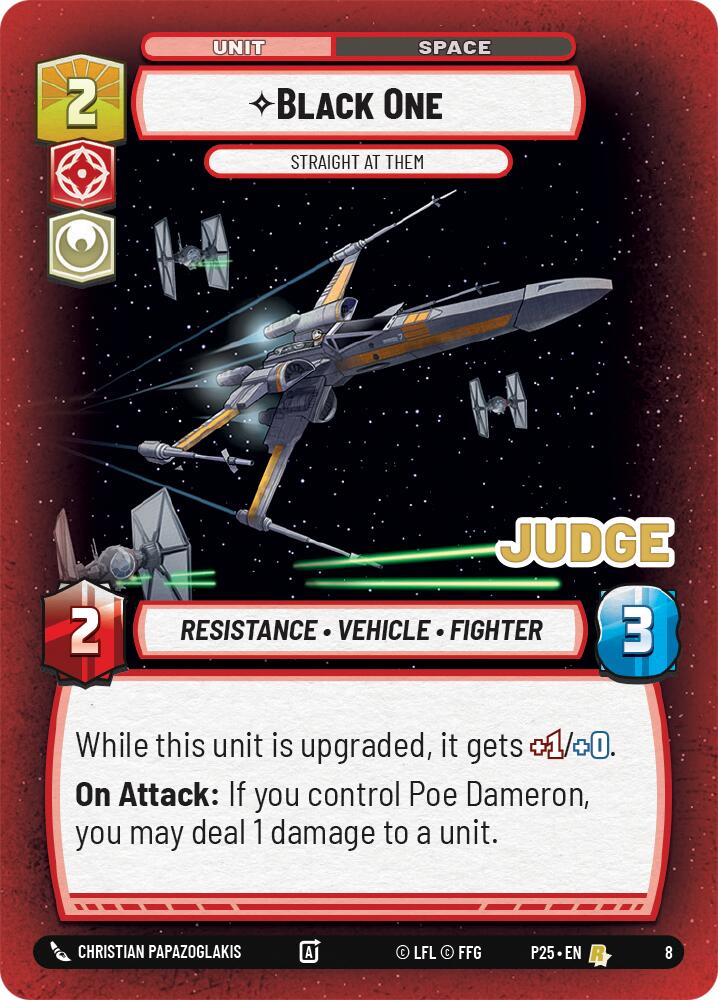Black One - Straight At Them (8) (8) [Judge Promos] | Tabernacle Games