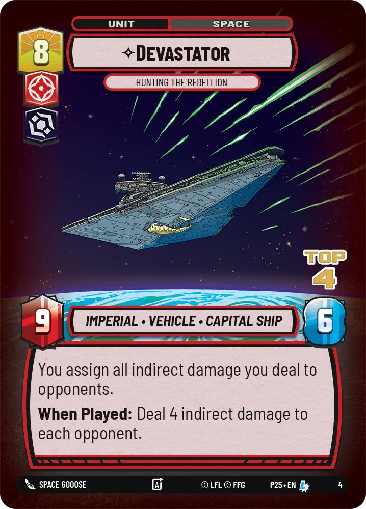Devastator - Hunting the Rebellion (4) (Top 4) (4) [Store Showdown Promos] | Tabernacle Games