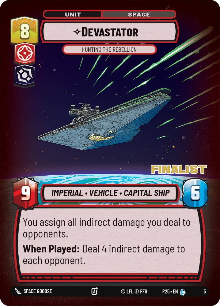 Devastator - Hunting the Rebellion (5) (Finalist) (5) [Store Showdown Promos] | Tabernacle Games