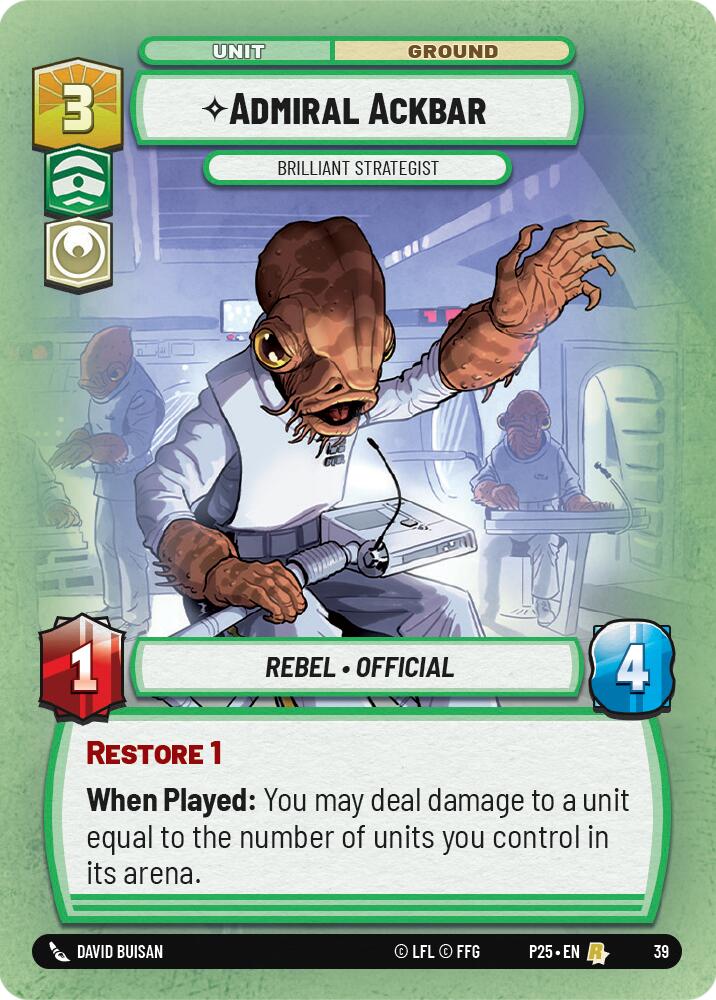 Admiral Ackbar - Brilliant Strategist (39) (39) [Store Showdown Promos] | Tabernacle Games