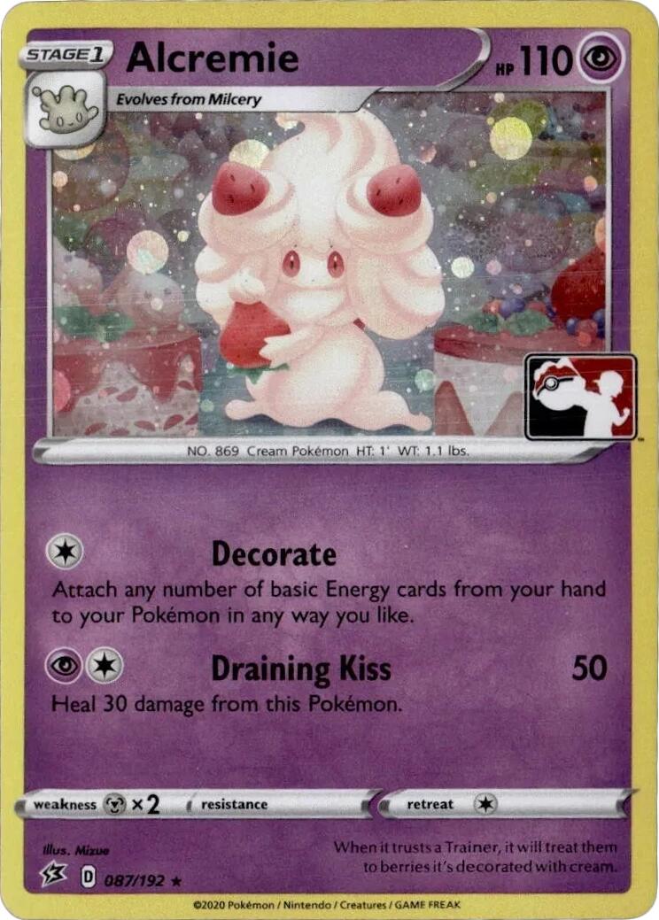 Alcremie (087/192) (Play Pokemon Promo) [League & Championship Cards] | Tabernacle Games