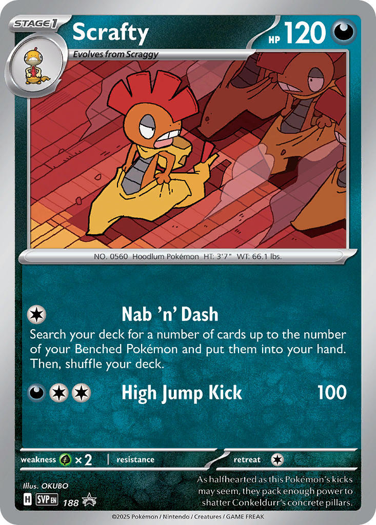 Scrafty (188) [Scarlet & Violet: Black Star Promos] | Tabernacle Games