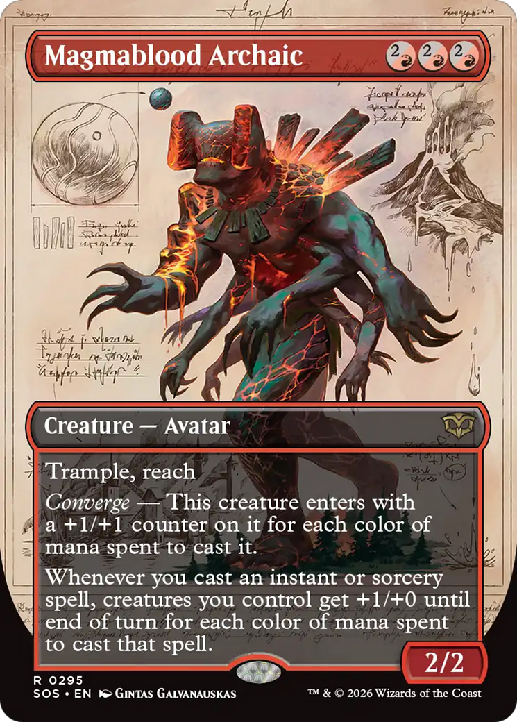 Magmablood Archaic (Borderless) [Secrets of Strixhaven] | Tabernacle Games