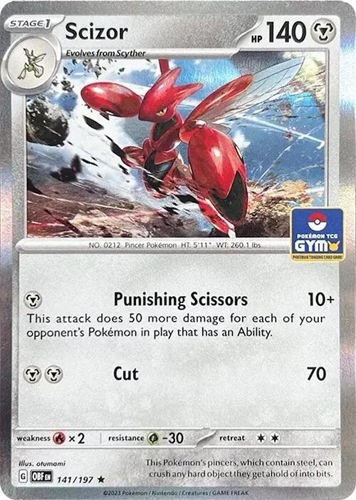 Scizor (141/197) (Pokemon Gym Promo) [Scarlet & Violet: Obsidian Flames] | Tabernacle Games