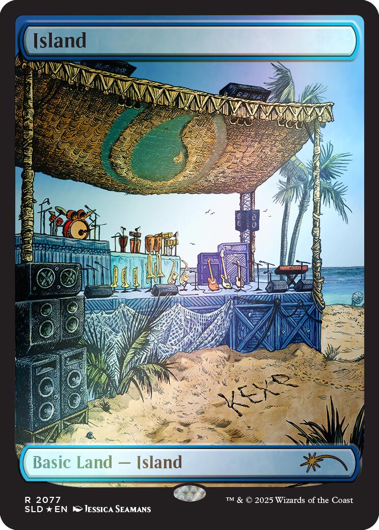 Island (2077) (Rainbow Foil) [Secret Lair Drop Series] | Tabernacle Games