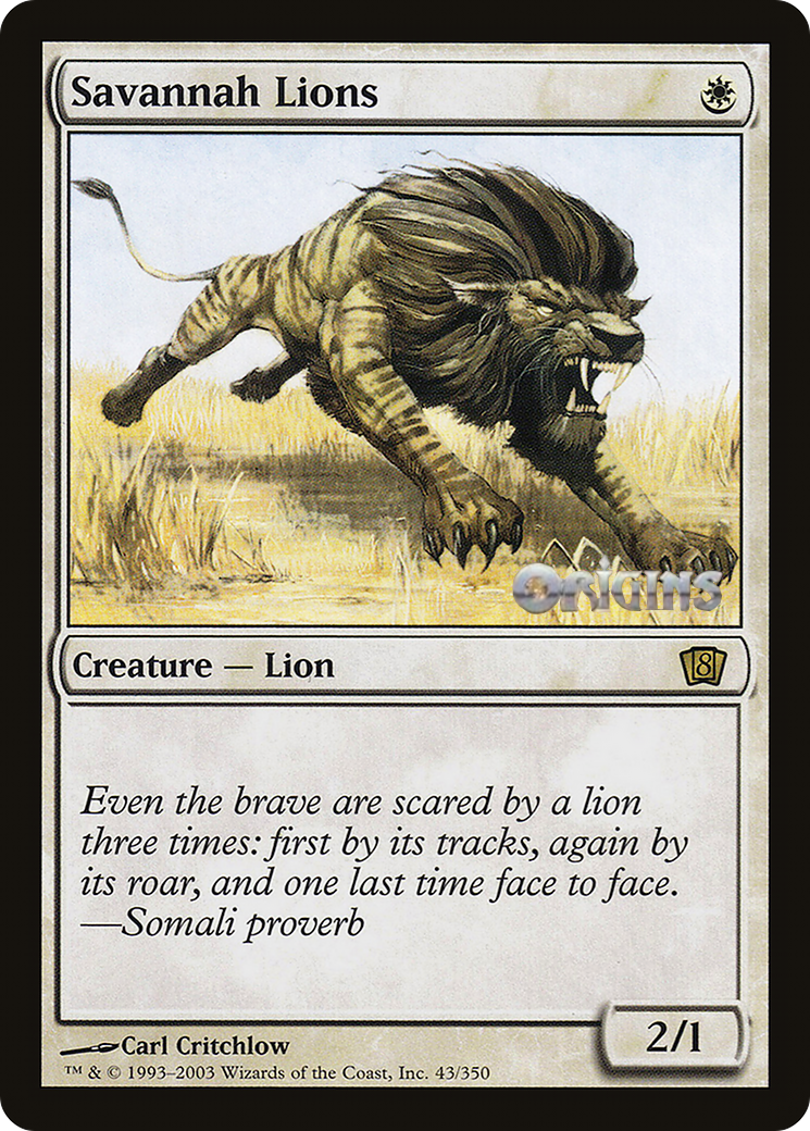 Savannah Lions (Origins 2003) [Oversize Cards] | Tabernacle Games