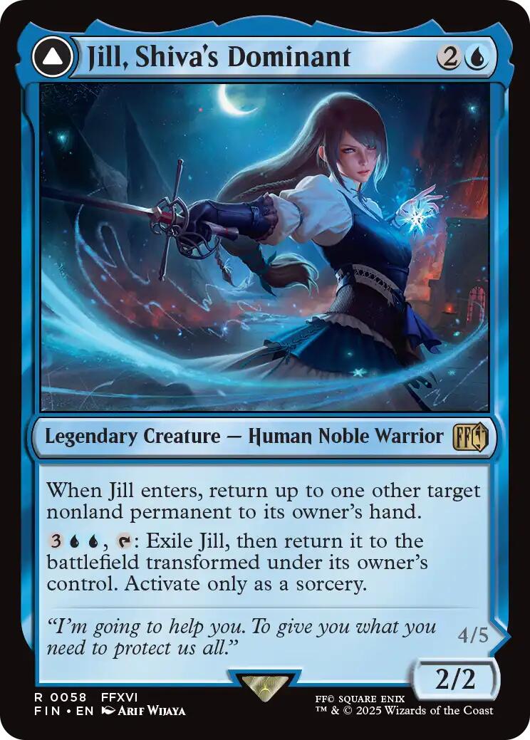 Jill, Shiva's Dominant // Shiva, Warden of Ice [FINAL FANTASY] | Tabernacle Games