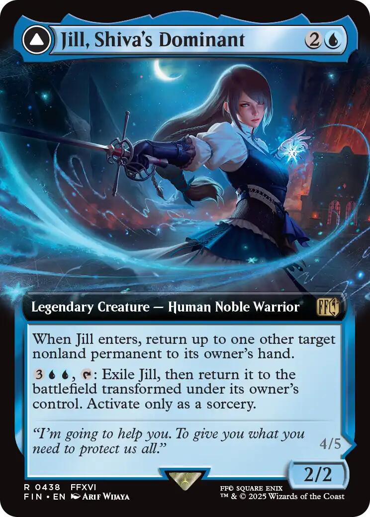 Jill, Shiva's Dominant // Shiva, Warden of Ice (Extended Art) [FINAL FANTASY] | Tabernacle Games