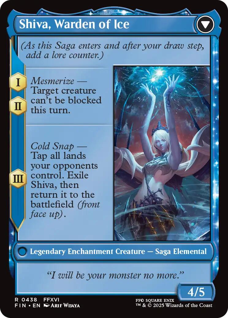 Jill, Shiva's Dominant // Shiva, Warden of Ice (Extended Art) [FINAL FANTASY] | Tabernacle Games