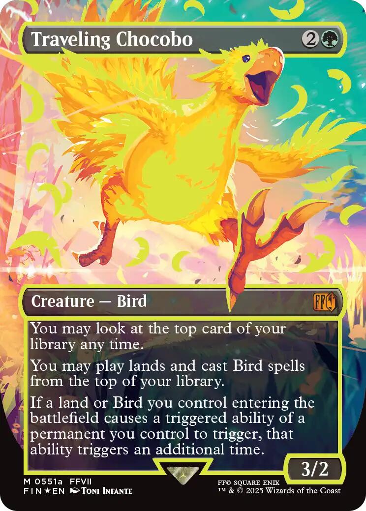 Traveling Chocobo (Borderless) (Neon Ink Yellow) [FINAL FANTASY] | Tabernacle Games
