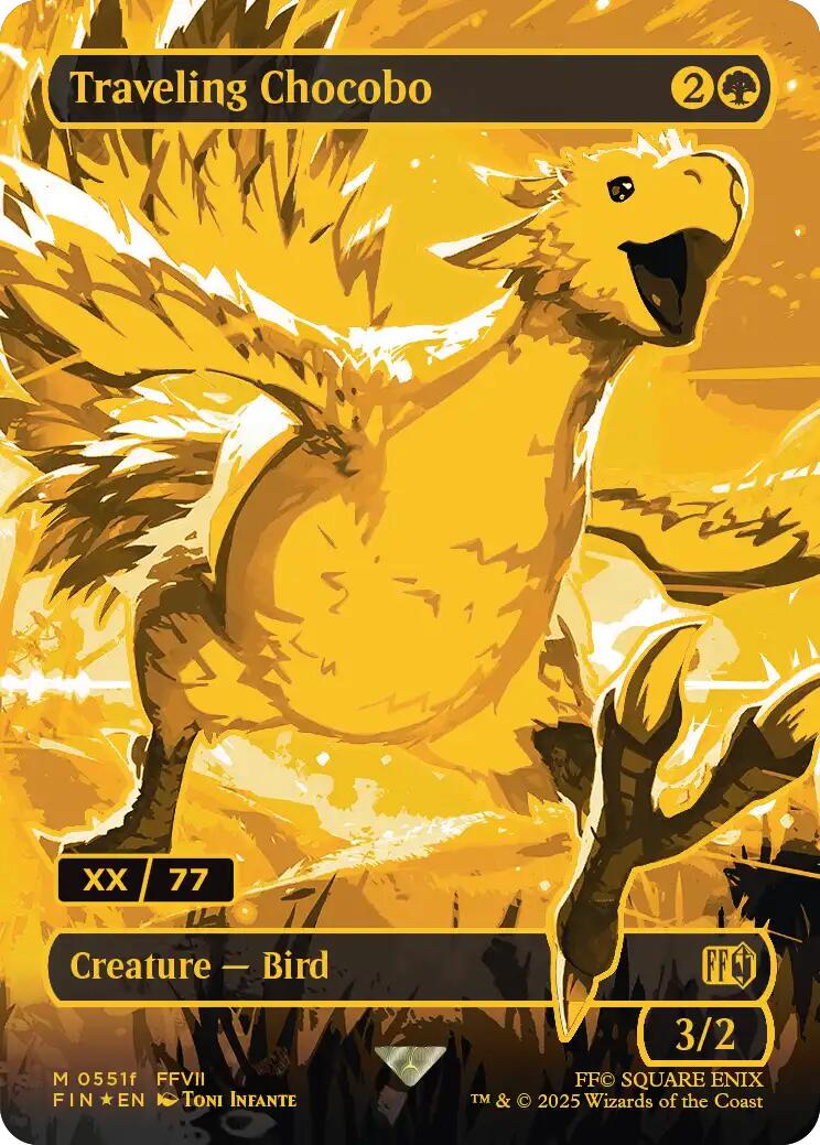 Traveling Chocobo (Borderless) (Serial Numbered) [FINAL FANTASY] | Tabernacle Games