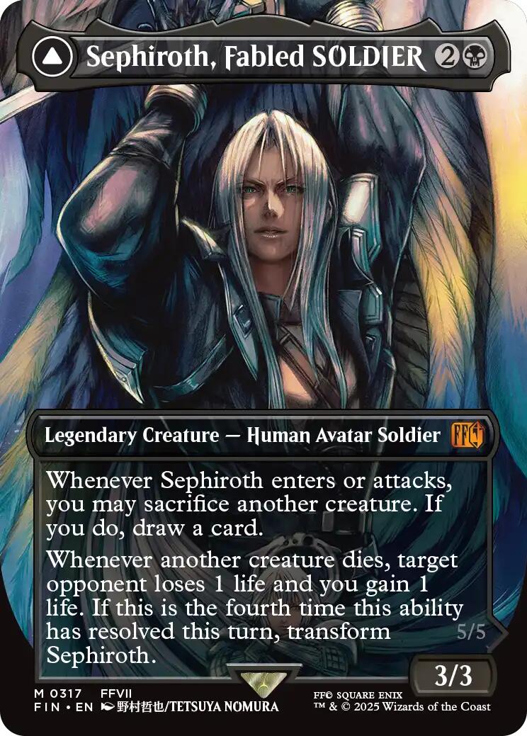 Sephiroth, Fabled SOLDIER // Sephiroth, One-Winged Angel (Borderless) (0317) [FINAL FANTASY] | Tabernacle Games