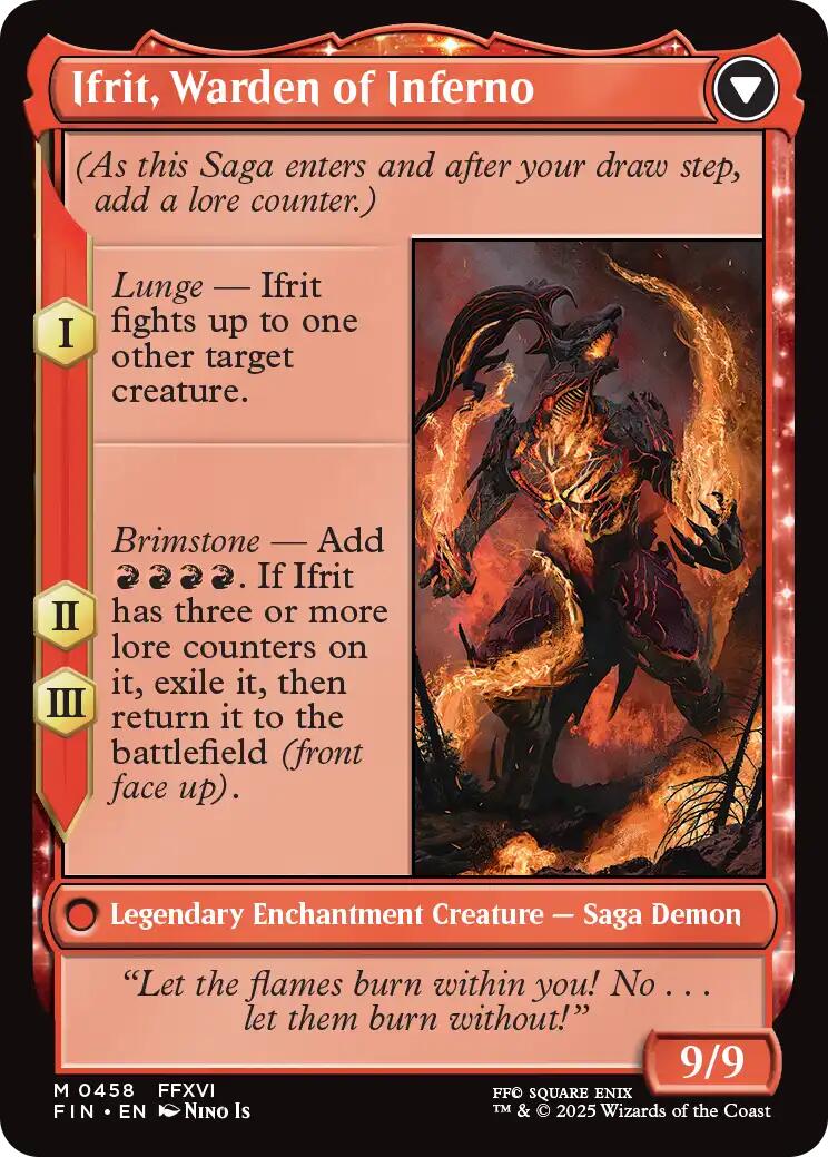 Clive, Ifrit's Dominant // Ifrit, Warden of Inferno (Extended Art) [FINAL FANTASY] | Tabernacle Games