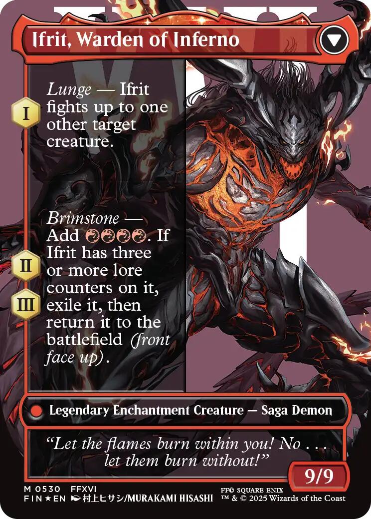 Clive, Ifrit's Dominant // Ifrit, Warden of Inferno (Borderless) (Surge Foil) [FINAL FANTASY] | Tabernacle Games